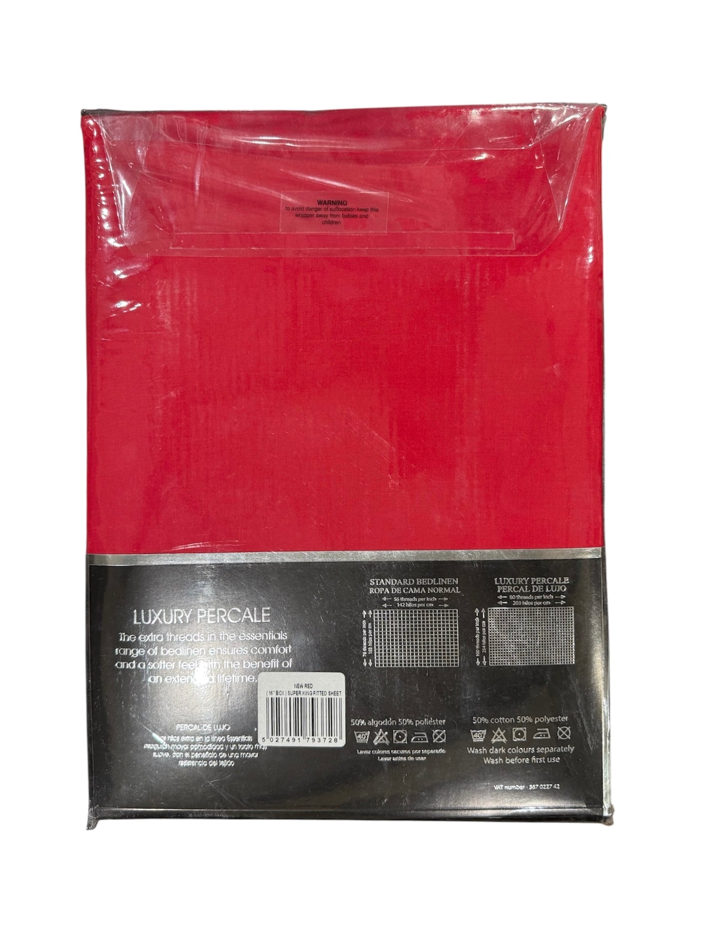 Luxury Percale Extra Deep Fitted Sheet