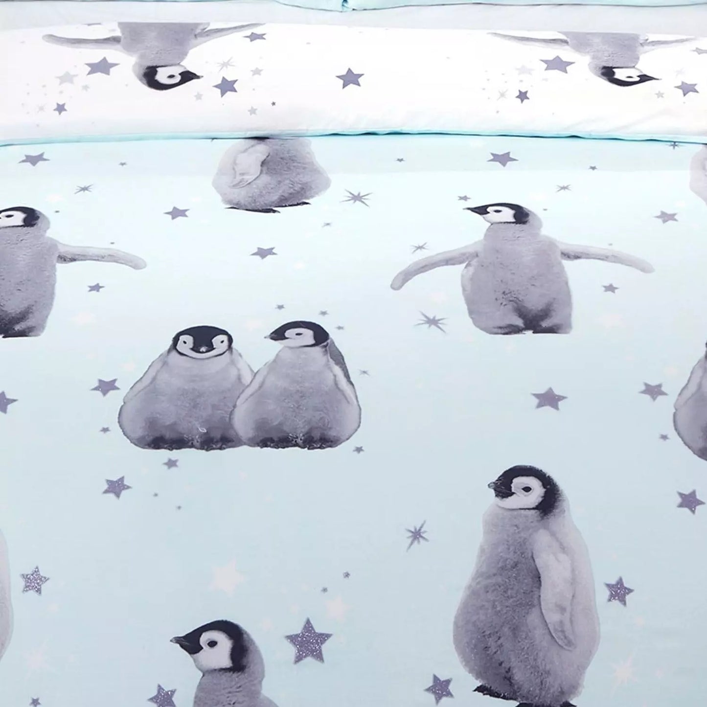Rapport Starry Penguins Duvet Cover Set - Blue