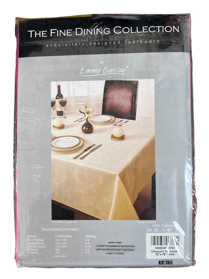 Emma Barclay Chequers Tablecloth in Red