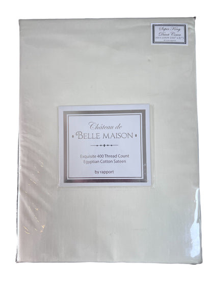 Château de Belle Maison 400 Thread Count 100% Egyptian Cotton Duvet Cover ONLY (Cream)