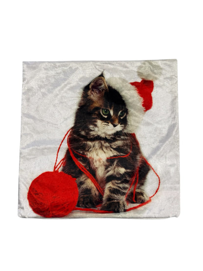 Kitten Christmas Cushion Cover