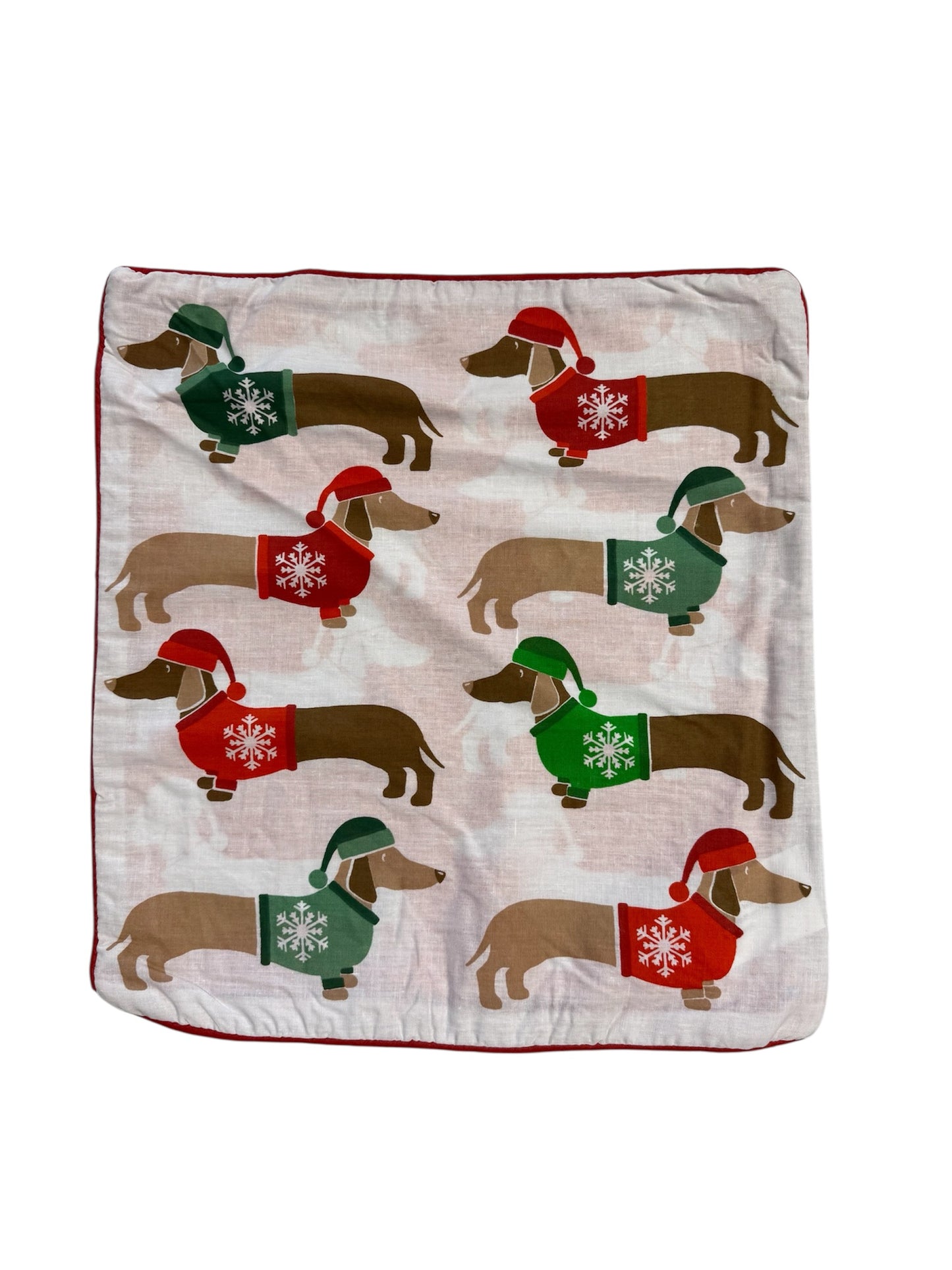 Multi Sausage Dog Christmas Cushion Cover