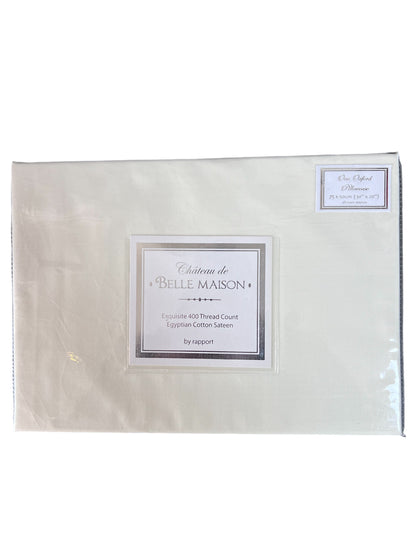 Château de Belle Maison 400 Thread Count 100% Egyptian Cotton ONE Oxford Pillowcase (Cream)