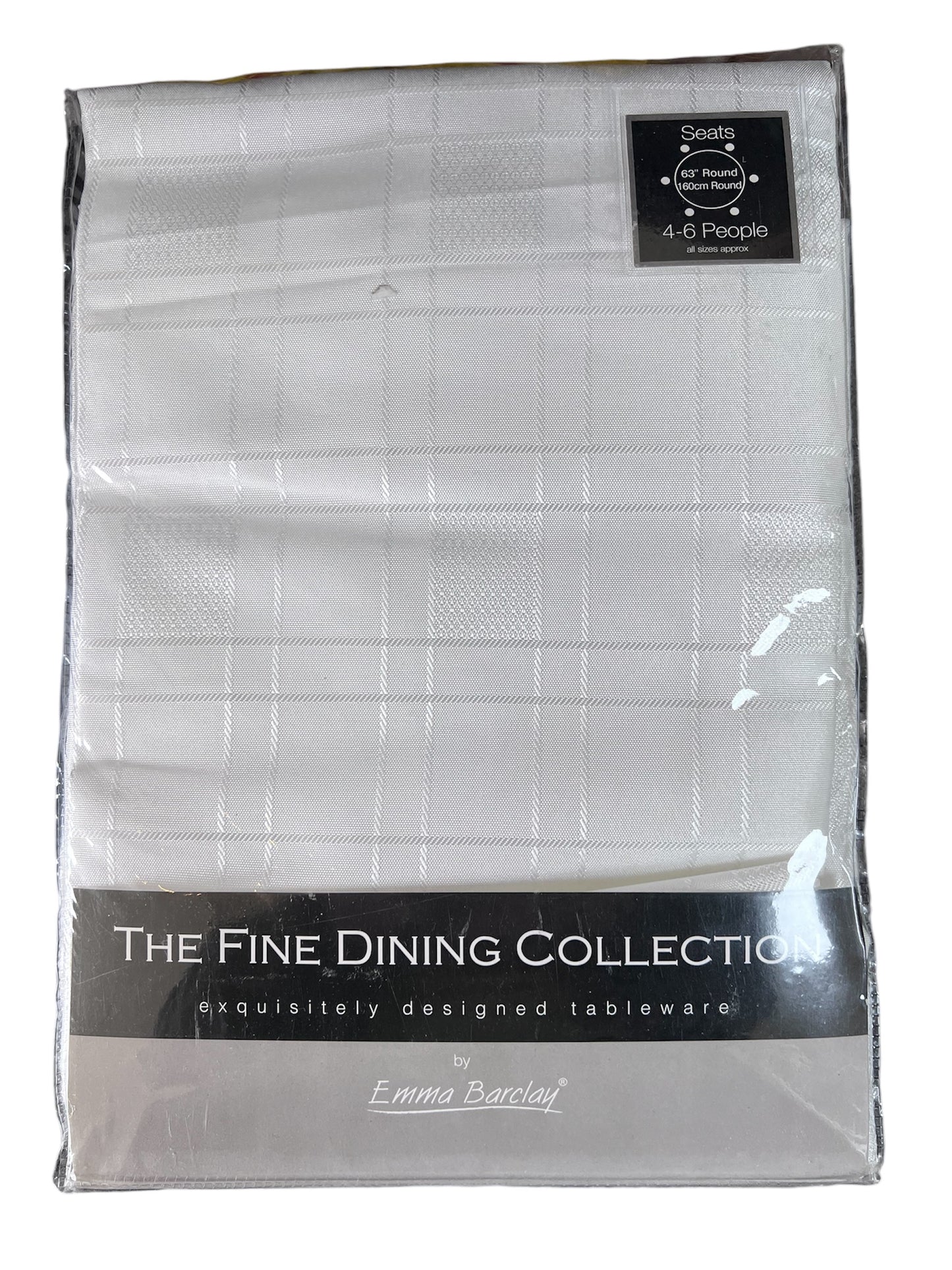 Emma Barclay Chequers Tablecloth in White