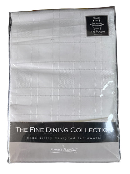 Emma Barclay Chequers Tablecloth in White