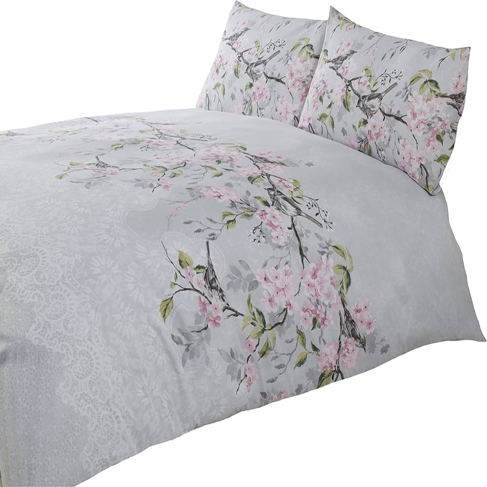 Rapport Eloise Duvet Cover Bedding Set - Grey