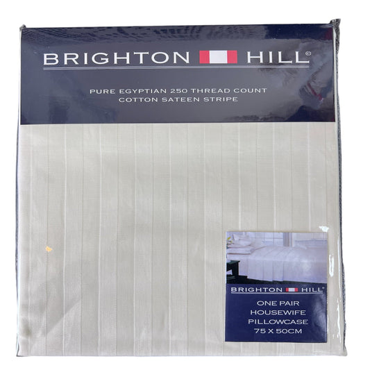 Brighton Hill Egyptian Cotton Housewife Pillowcases - Cream