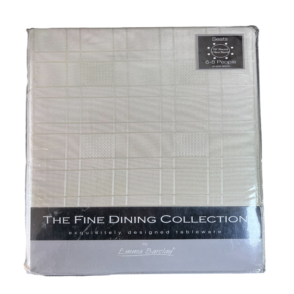 Emma Barclay Chequers Tablecloth in Cream